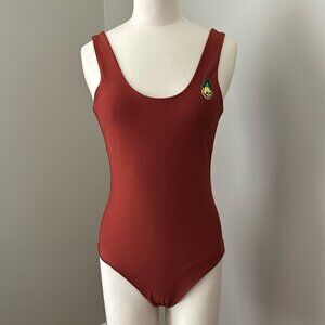 Hurley One Piece Pineapple Swimsuit Orange Sz S